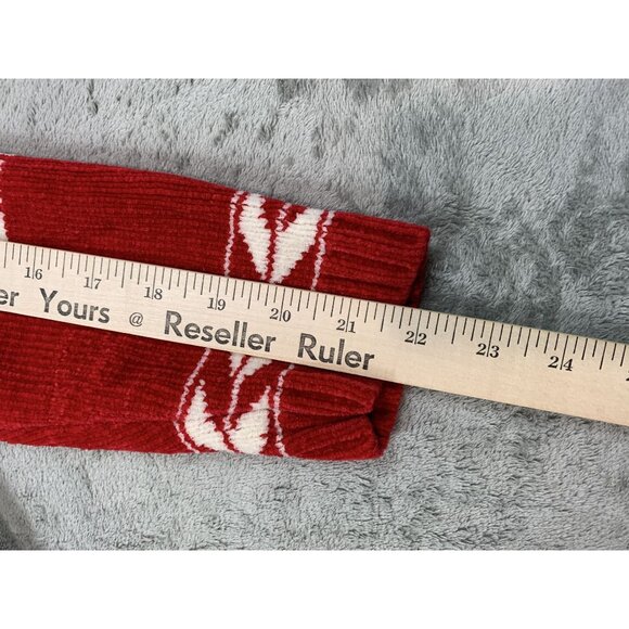 White Stag Ladies Medium Red Classic Ugly Christmas Sweater W Geometric Patterns - Picture 6 of 10
